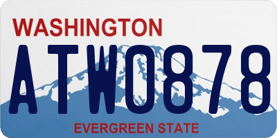 WA license plate ATW0878
