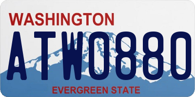 WA license plate ATW0880