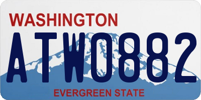 WA license plate ATW0882