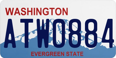 WA license plate ATW0884
