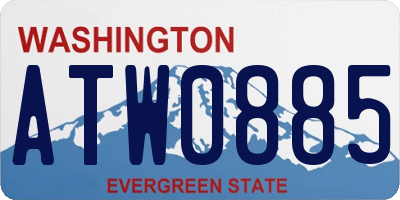 WA license plate ATW0885