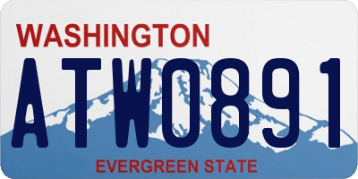WA license plate ATW0891