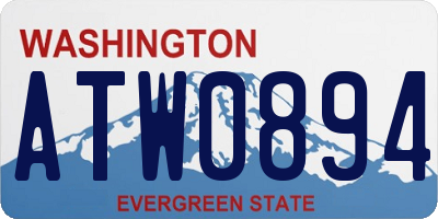 WA license plate ATW0894