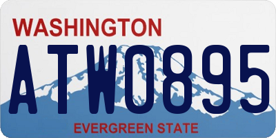 WA license plate ATW0895