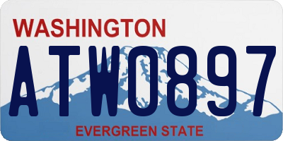 WA license plate ATW0897