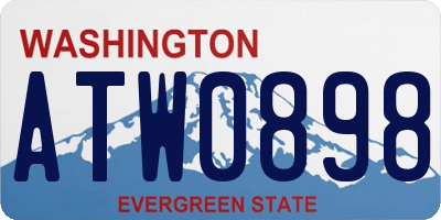 WA license plate ATW0898