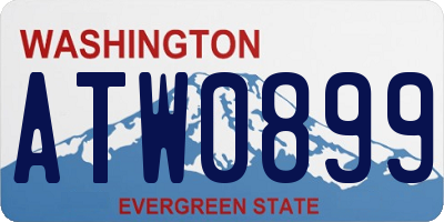 WA license plate ATW0899