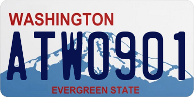 WA license plate ATW0901