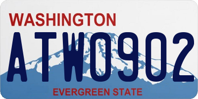 WA license plate ATW0902