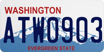 WA license plate ATW0903