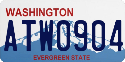 WA license plate ATW0904