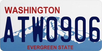 WA license plate ATW0906