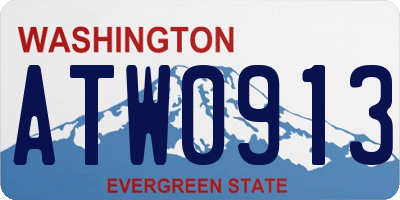 WA license plate ATW0913