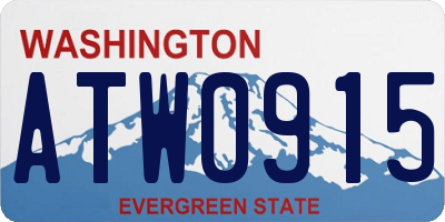 WA license plate ATW0915