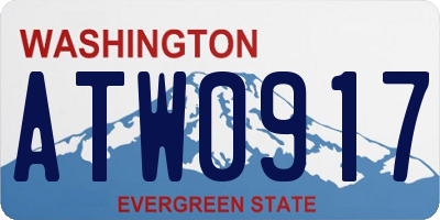 WA license plate ATW0917