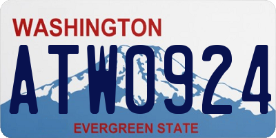 WA license plate ATW0924