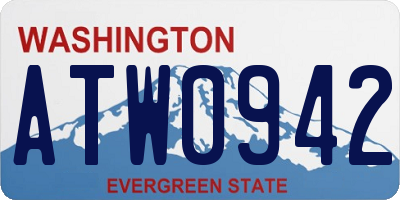 WA license plate ATW0942