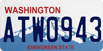 WA license plate ATW0943