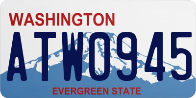 WA license plate ATW0945
