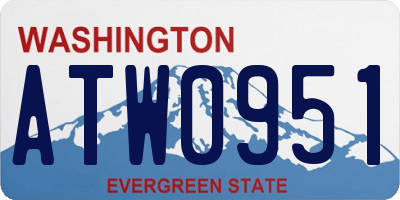 WA license plate ATW0951
