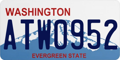 WA license plate ATW0952