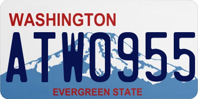 WA license plate ATW0955