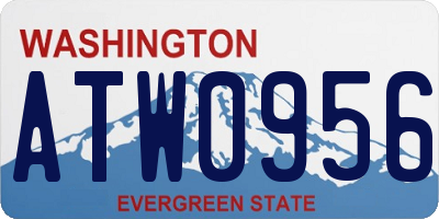 WA license plate ATW0956