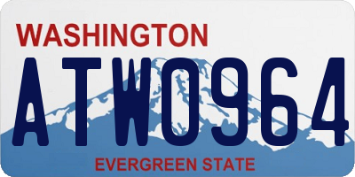 WA license plate ATW0964