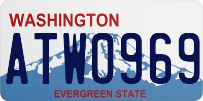 WA license plate ATW0969