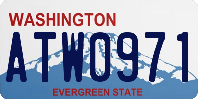 WA license plate ATW0971