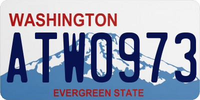 WA license plate ATW0973
