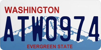 WA license plate ATW0974