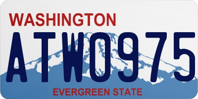 WA license plate ATW0975