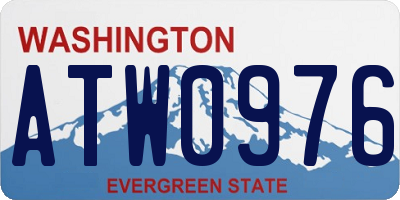 WA license plate ATW0976