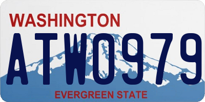 WA license plate ATW0979