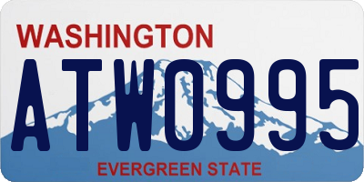 WA license plate ATW0995