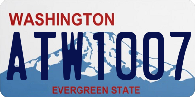 WA license plate ATW1007