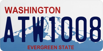 WA license plate ATW1008