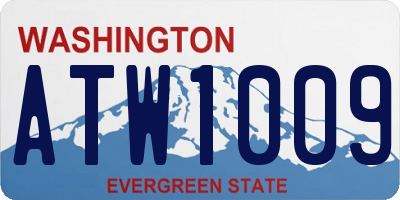 WA license plate ATW1009