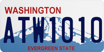 WA license plate ATW1010