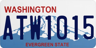 WA license plate ATW1015