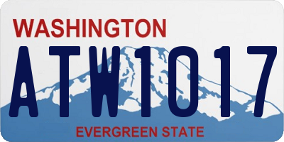 WA license plate ATW1017