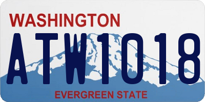 WA license plate ATW1018