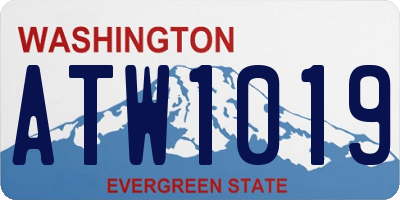 WA license plate ATW1019