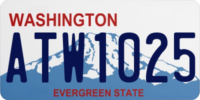 WA license plate ATW1025