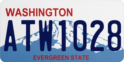 WA license plate ATW1028