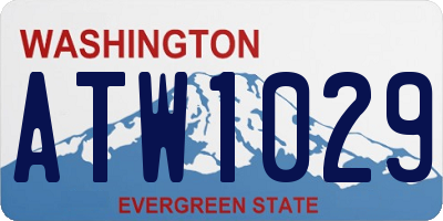 WA license plate ATW1029