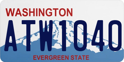 WA license plate ATW1040