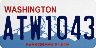 WA license plate ATW1043