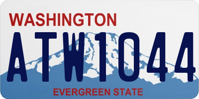 WA license plate ATW1044
